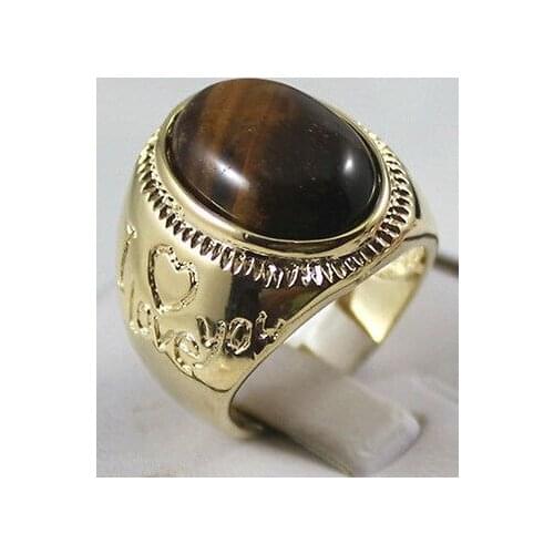 Fine men/womens tiger eye Natural stone bead ring #8,9,10,11