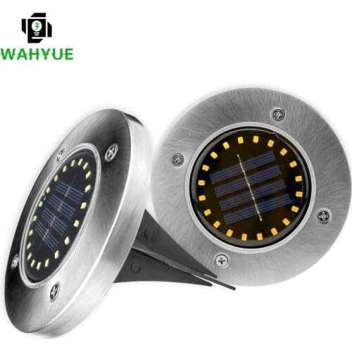 4pcs/lot 20LED Solar Lawn Lamp Outdoor Yard Buried Decoration Night Lights IP65 Waterproof PathWay Floor Under Ground Spot Lamp