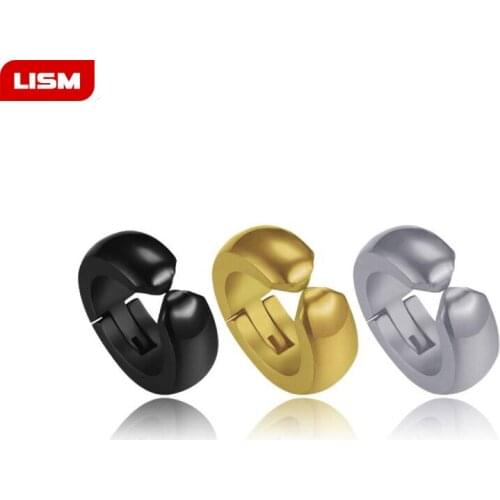 New 1 Pcs Cool Punk Mens Stainless Steel Punk Earring Piercing Round Stud Earings Men Fashion Jewelry Ear Studs