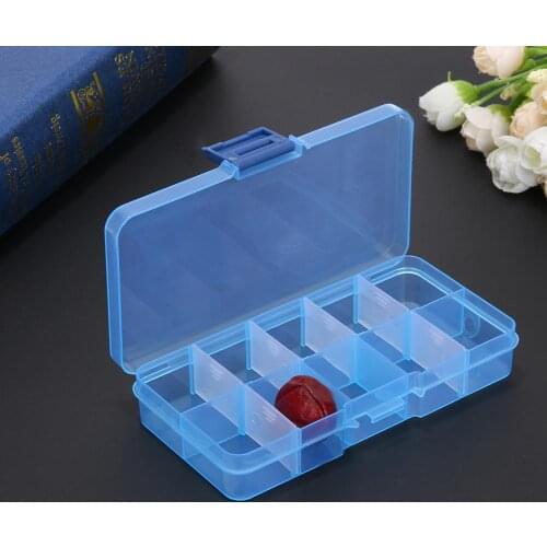 10 Compartments Transparent Pill Cases Portable Travel Medicine Box Tablet Storage Jewelry Pills Box Organizer Case pillendoos