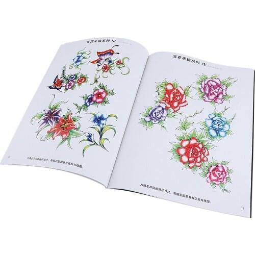 Multi Styles Flower Tattoos Book Tattoos Inspired Coloring Bodysuit