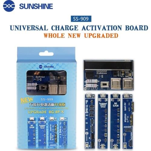 SUNSHINESS-909 Universal Mobile Phone Charging Activation Board for Iphone 8 8P X Battery Cable Test Activation for Ipad Android