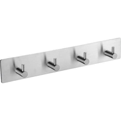 Bathroom Hanging Rack Stainless Steel Adhesive Hook Coat Hat Bathroom Kitchen Towel Hanger