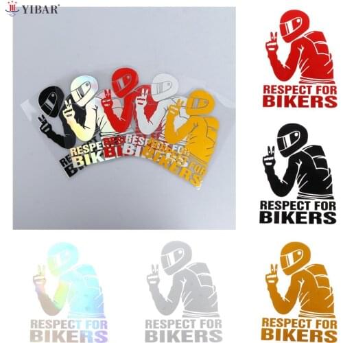 2pcs Or 1pc Respect Biker Sticker For On Car Motorcycle Vinyl 3D Stickers Motorcycle Vinyl 3D Stickers And Decals 15x11CM