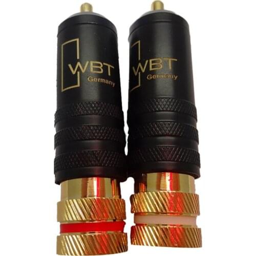 WBT-0144 Gold Plated RCA Plug Lock Soldering Audio/Video Plugs Connect