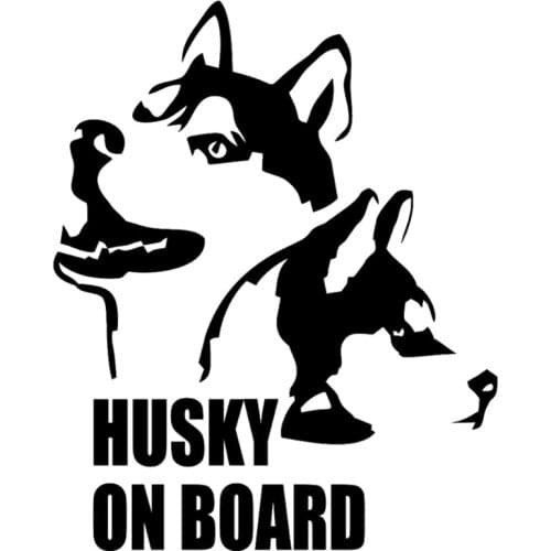 Funny Husky Car-Sticker Automobiles Motorcycles Window Bumper Laptop Vinyl Decal PVC Decorative Goods Cover Scratches Waterproof