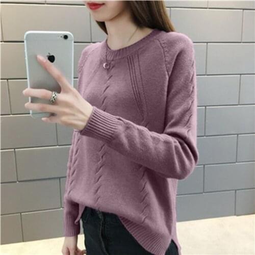Women Sweaters Knitted Pullovers 2020 New Spring Autumn Warm Sweater Top Loose Long Sleeve Plus size Casual Slim Sweaters Female
