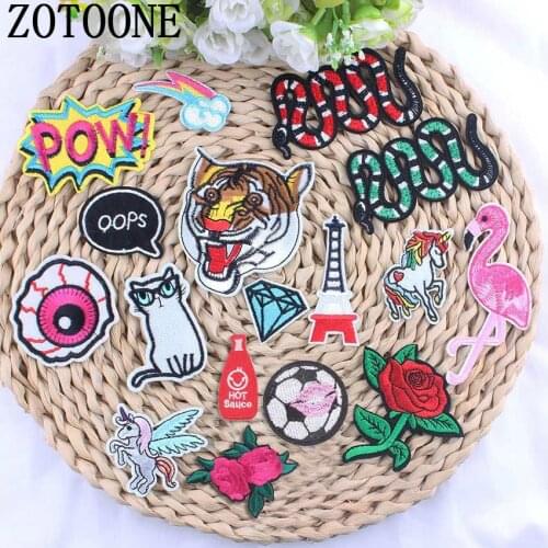 DIY 1Pcs Sell Cheap Embroidered Biker Tiger Patches For Clothing Iron On Applique Punk Rock Patch Badges For Clothes Stickers