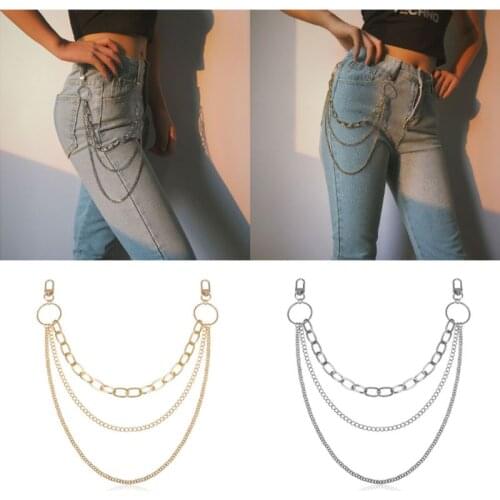 1 Pc Punk Streetwear Biker Jeans Link Pants Keychai Chunky Wasit Belt Chain Wallet Chain Fashion Jewelry Unisex