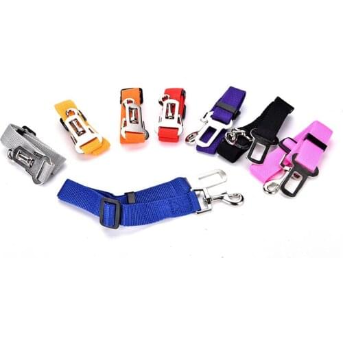 1pc Adjustable Pet Cat Dog Car Safety Belt Collars Pet Restraint Lead Leash Travel Clip Car Safety Harness for Most Vehicle