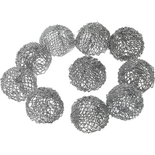 10Pcs Smoking Accessories Tobacco Smoking Pipe Metal Filter Combustion Supporting Net Filter Smoking Pipe Screens 17mm Silver