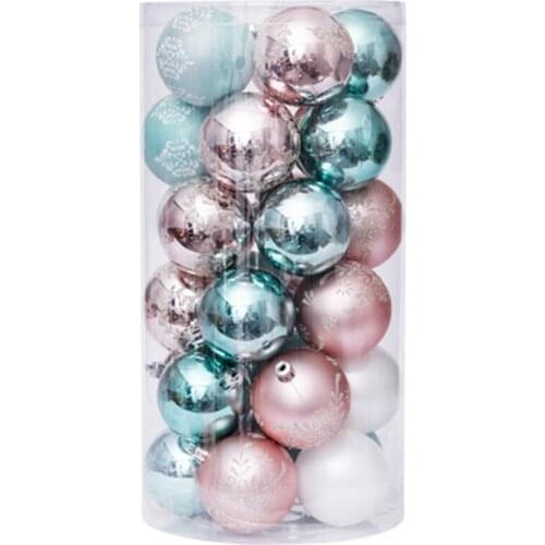 30Pcs Hot Christmas Balls Christmas Decorations for Home Rose Gold Colored Set Christmas Tree Pendant