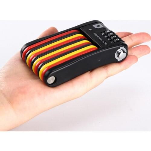 4 Digit Combination Password Bicycle Lock Mini password folding anti-theft lock bicycle electric car Anti-theft lock portable