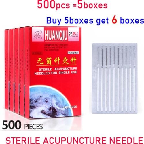 500PCS/5BOXES Sterile Acupuncture needles for single use Disposable acupuncture needle 0.18/0.20/0.22/0.25/0.30/0.35mm all sizes