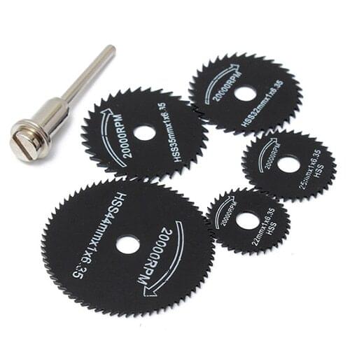 6pcs Metal HSS Circular Saw Blade Set Cutting Discs for Dremel Rotary Tool
