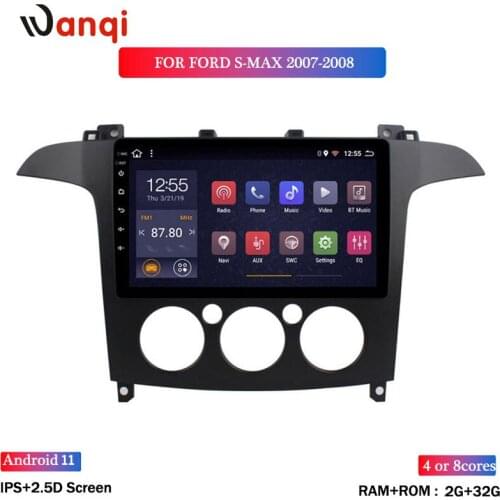 Android 8.1 9 inch 2G RAM 32G ROM Car Radio For Ford S-max 2007-2008 Multimedia Video Player Navigation GPS Support GPS BT WiFi