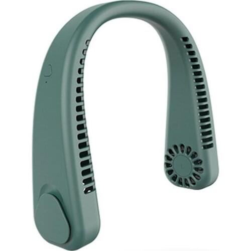 USB Mini Bladeless hanging neck fan Rechargeable cooling Mute Sports Fans Home Outdoor office Neck Fan summer cooling