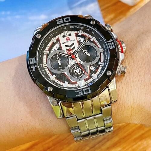 NAVIFORCE Brand Mens Watches Luxury Business Watch Sport Quartz Men Military Chronograph Wristwatch Clock Male Relogio Masculino