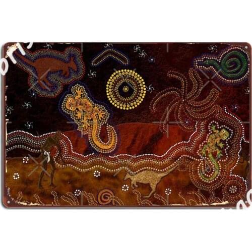 Desert Heat Australian Outback Art Metal Signs Pub Wall Personalized Garage Decoration Metal Posters