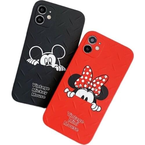 Disney Mickey Minnie Phone Cover Case for IPhone7 8 X Xs XR Xsmax 11 11pro 11promax 12 12pro 12pro Max Mobile Phone Accessories