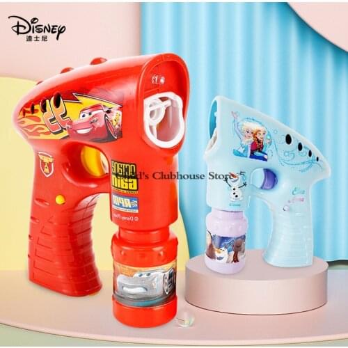 Disney Electric Bubble Machine Water Proof and Leak Proof Bubble Gun Childrens Automatic Bubble Blowing Toy Supplement Liquid