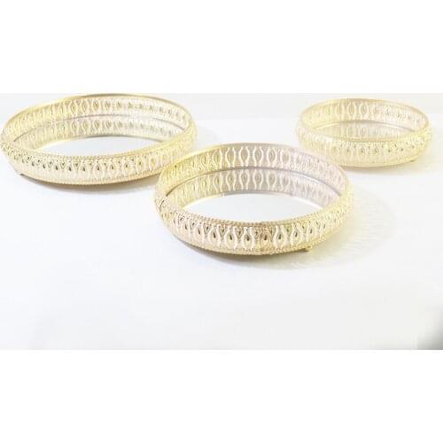European cake plate plating metal tray drum lace decoration receiving tray jewelry display plate metal cutting dies