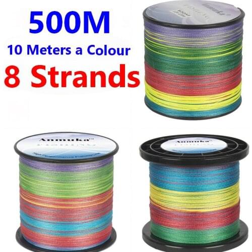 500M 500 Meters Every 10 Meters a New Colour 8 Strands 8 Braid PE Line PE Thread Fishing Line