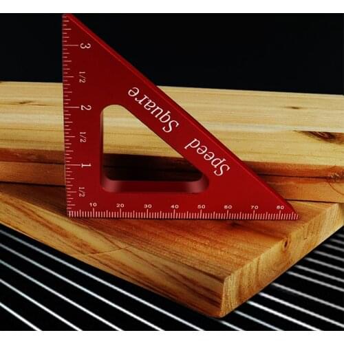 Aluminum Alloy Right Angle Ruler Mini Pocket Square DIY Woodworking Triangle Ruler Height Measuring Gauging Woodworking Tool