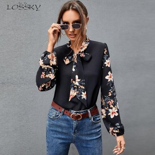 LOSSKY Womens Black Shirts