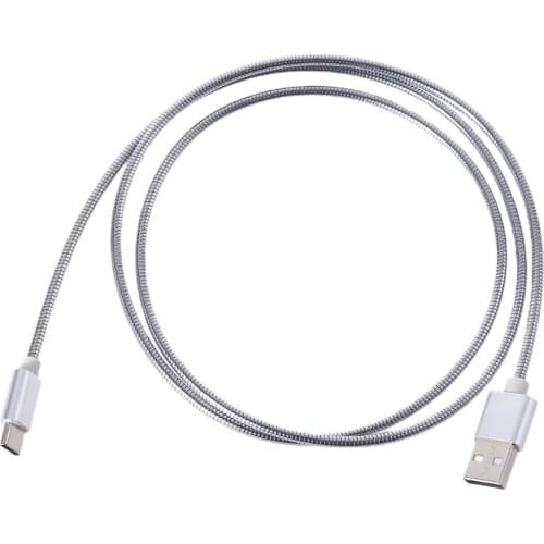 YYDS Metal Indestructible Chew Proof USB to Type C Fast Charging Data Cable Support 5V 9V 12V Fast Charge Silver/Golden