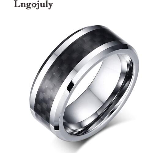 Top Quality Mens Ring Tungsten Carbide Rings Wedding Ring For Bridegroom Jewelry Engagement Tungsten Ring For Gentleman Party