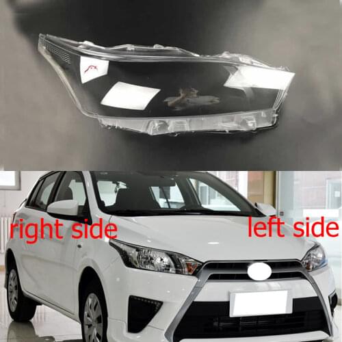 For Toyota Yaris 2014 2015 Headlamps Cove Lamp Shade Lamp Headlight Mask Headlights Shell Lampshade Cover Lens