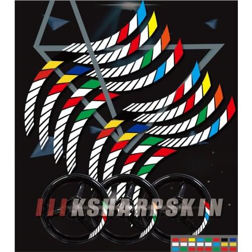 New inner tube modified motorcycle stickers auto parts wheel film personality universal series reflective decals