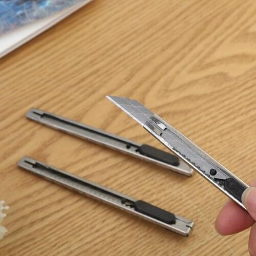 Office culture education stainless steel metal portable paper cutter utility out box knife stationery handmade wallpaper knife