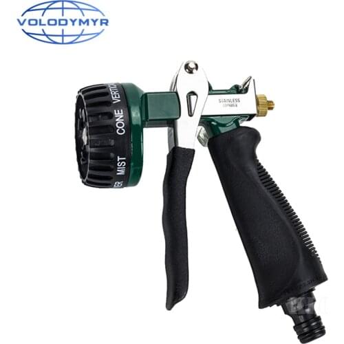 Durable Ajustable Hose Nozzles 8 Pattern Garden High Pressure Water Spray Gun Water Gun for Car Wash Water Gun Head Household