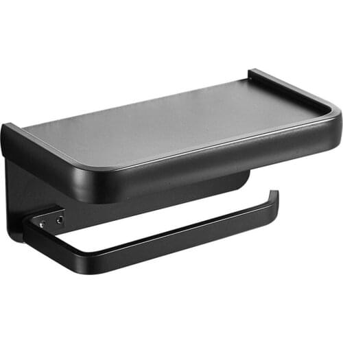 Bathroom Shelving Paper Holder Aluminum Multi-color Wall Mount Smooth Matte Finish Resists Daily Scratches Phone Shelf