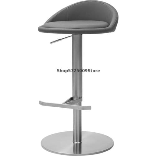 Light Luxury Lift Bar Chair Stainless Steel Modern Simple Household Leisure High Chair Nordic Bar Chair Italian Minimalist Bar S