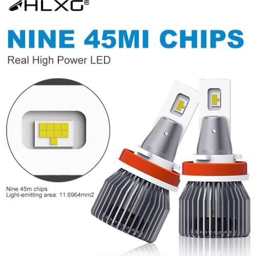 H11 LED 25000LM H7 h4 9005 HB3 9006 HB4 H8 H9 Car Headlight Bulbs Lamp 6500K Bright White 90W Car lampada Thin led 12V led hlxg