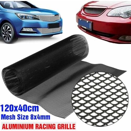 Universal Aluminium Bumper Racing Grille Net Vent 120x40cm Fits Mesh Hole Size 12*7mm/8*4mm/6*3mm DIY Fender Body Grille Mesh