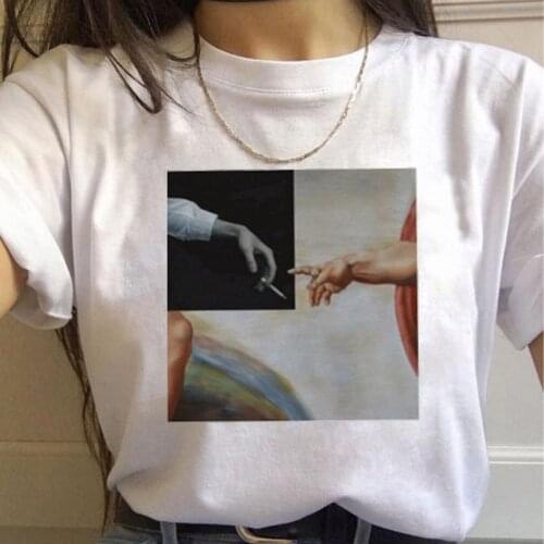 Funny T Shirt Female Hands Casual Fashion Short Sleeve Tshirt Ulzzang Kawaii Women Streetwear Grunge Harajuku Tops Tee