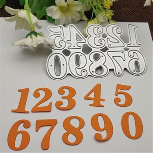 1 Set 0-9 Numbers Metal stencil mold Cutting Dies decoration scrapbook die cuts Album Paper Craft Embossing DIY Card Crafts