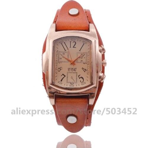 100pcs/lot CCQ 92015 Relojes Para Mujer Fashion Genuine Leather Analog Quartz Clock Factory Price Gifts New Wristwatch