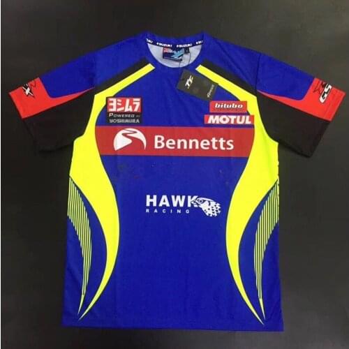 2018 100% Polyester Fashion MOTO GP Knight For SUZUKI Racing Team Dry Riding Racing Team Sports T-Shirt Motor Sports