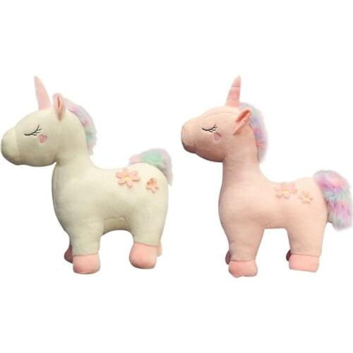 30cm Unicorn Fantasy Angel Plush Toy For Kids Girls Stuffed Animals Doll Fluffy Hair Fly Horse Toy For Children Christmas Gift