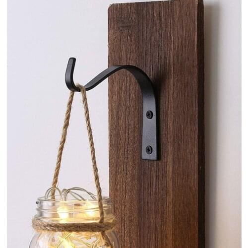 4.5Inch Bending S Shape Wall Hanging Flower Pot Support Bracket Hook Iron Hanger