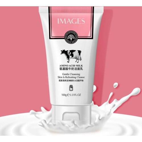 Amino Acid Milk Facial Cleanser Foaming Hydration Moisturizing Oil Control Firming Gentle Soothing Cleansing Dry Oily Skin Care