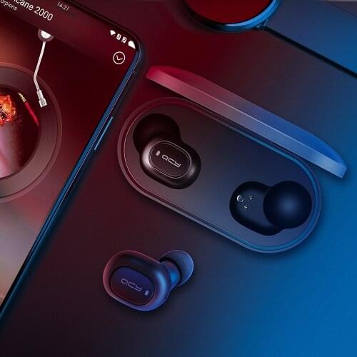 QCY T2C / T1S TWS Bluetooth Earphones Binaural Wireless Stereo Earbuds with Mic and Charging Dock