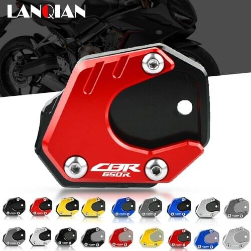 FOR HONDA CB650R CBR650R Motorcycle Kickstand Side Stand Plate Pad Enlarge Extension CB650R Neo Sports Cafe CBR650R 2019-2020