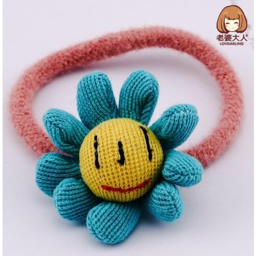 Sunflower Large Flower High Elastic Korean Elastic Band Childrens Hair Band Hair Band for Girls Elastic Band Hair Accessories