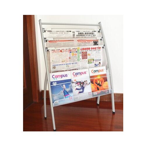 Newsstand. Bookshelf. Floor type. Newspaper magazine multi-purpose shelf
